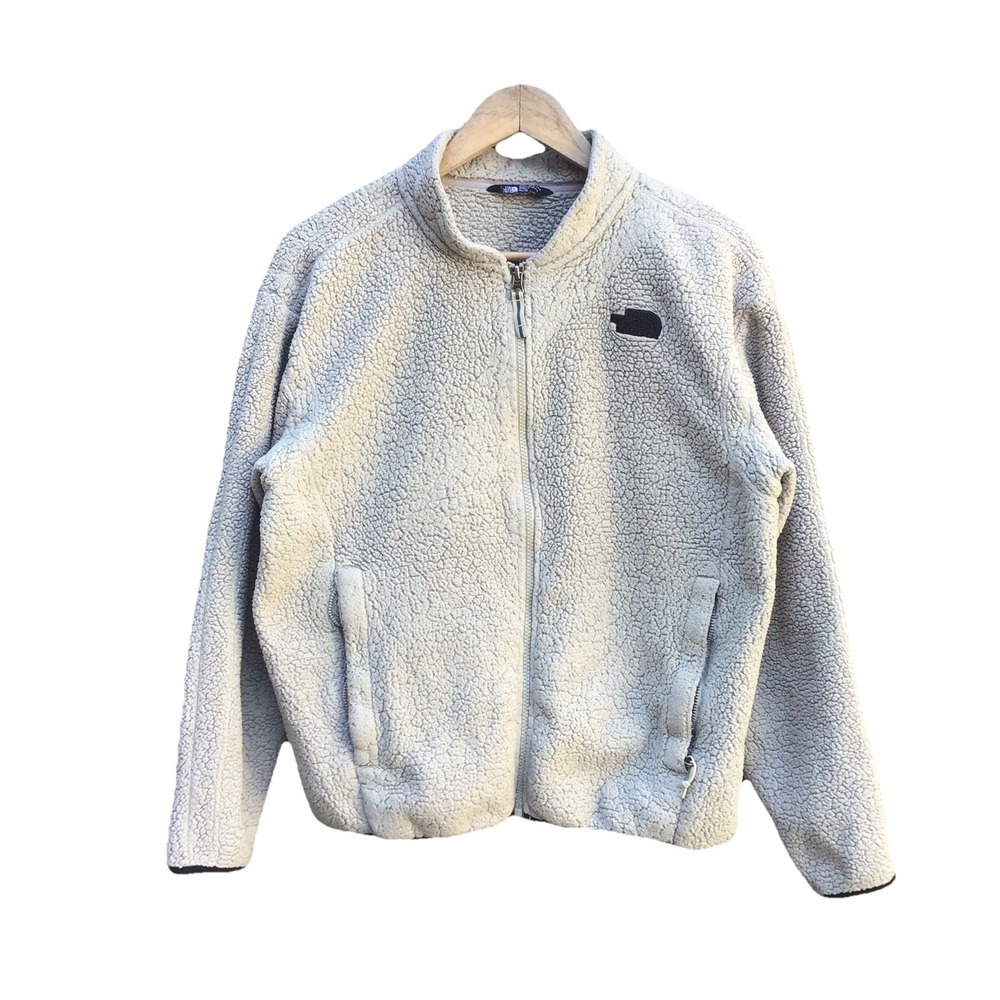 The North Face Women's XL Osito Sherpa Fleece Full Zip Jacket Cream Beige